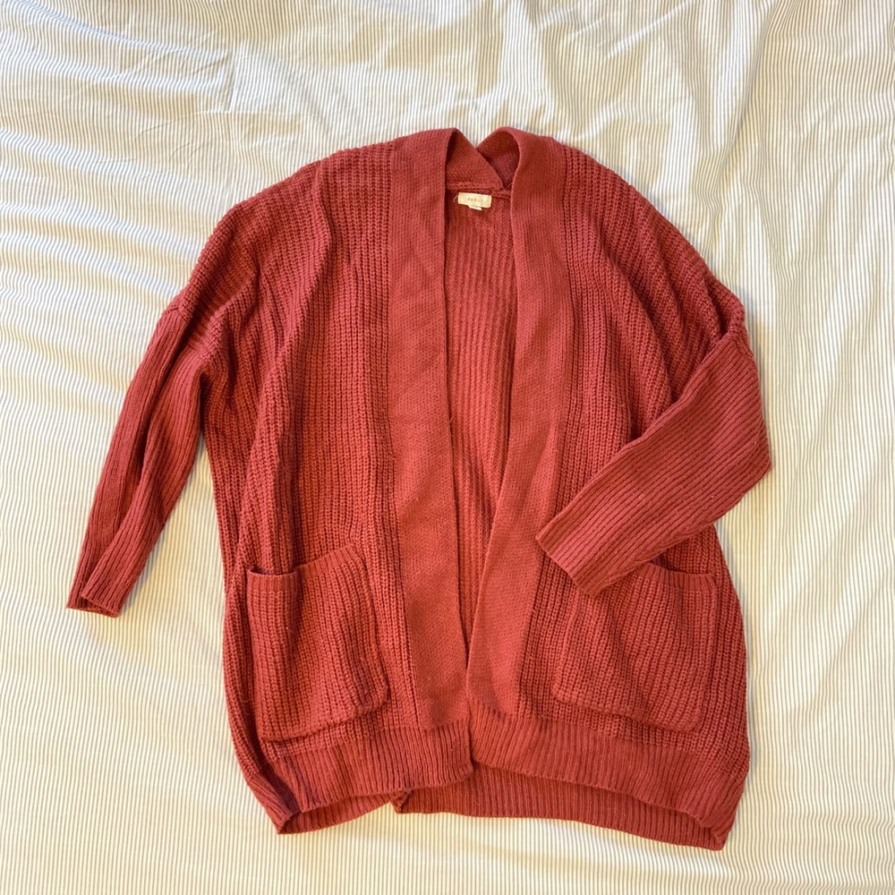 Rust chunky cardigan